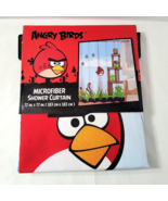 NEW Angry Birds Shower Curtain Microfiber 72&quot; X 72&quot; - €22,60 EUR