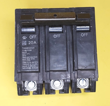 ⚡ GENERAL ELECTRIC GE BY ABB THQB32020 20A 240VAC BOLT-ON 3POLE CIRCUIT ... - $35.00