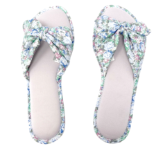 Slippers CHARTER CLUB knot top floral print open toe women&#39;s Memory Foam... - £10.19 GBP
