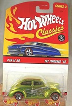 2006 Hot Wheels Classics Series 3 13/30 FAT FENDERED &#39;40 Antifreeze w/RL 5 Spoke - £12.14 GBP