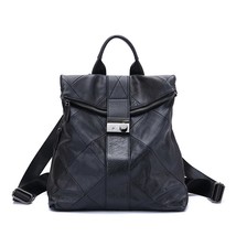 Leather Anti Theft Women Backpack Outdoor Travel Bag Large Capactiy Girl&#39;s Schoo - £56.23 GBP