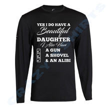 Daddy T-SHIRT Father&#39;s Day Gift For Dad Shirt Long Sleeves - £14.58 GBP