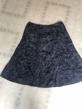  Christopher &amp; Banks Skirt Sz 8 Blue and White Print Full Skirt No Slit,... - $21.32
