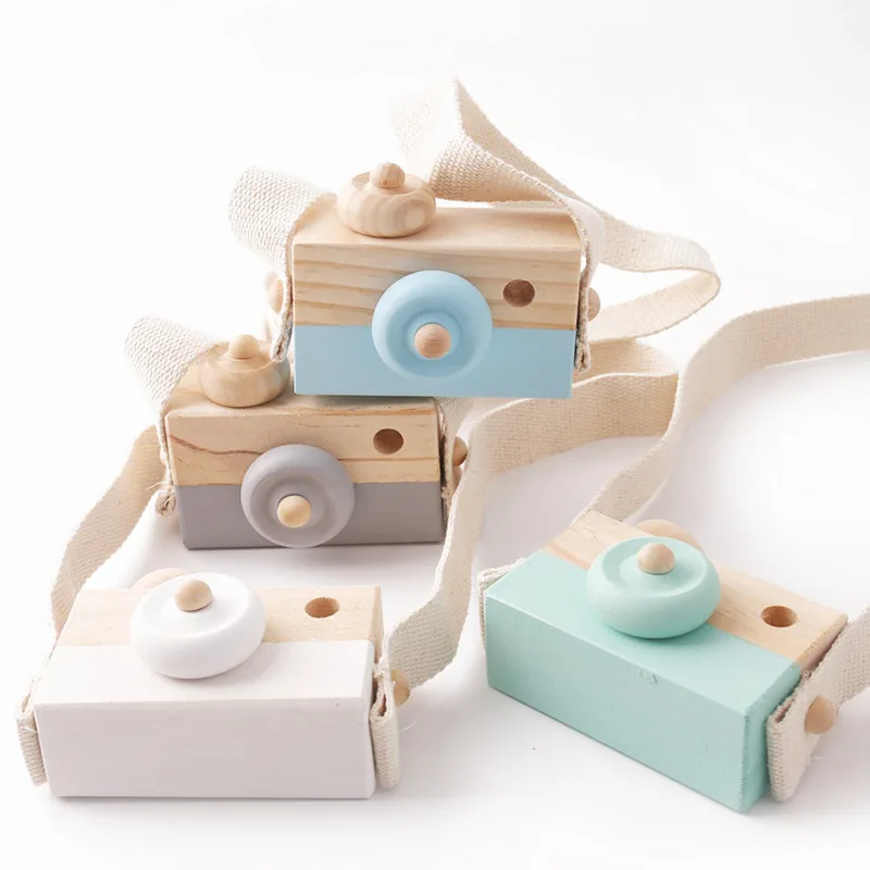 Cute Wooden Camera Nordic Ins Style Educational Toys For Baby Kids Fashion - £11.78 GBP