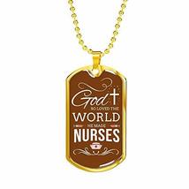 Express Your Love Gifts God so Loved The World Nurse Necklace Stainless Steel or - £35.65 GBP