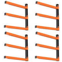 Lumber Storage Rack 4 Pack 3-Level Wall Mount Wood Organizer 920 Lb Capacity Lum - £39.95 GBP