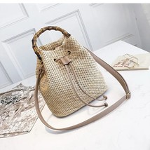 Ansloth Summer Bag For Women 2021 Rattan Bag Lady Beach Straw Bucket Bag Female  - £151.86 GBP