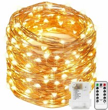 LED Fairy string Light Decoration Battery(3AA)With remote (8 modes) 33FT 100 LED - £7.18 GBP