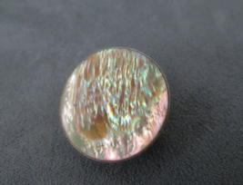 Victorian Brooch Pin Colorful Speckled Oval Colorful Stone Green Black C... - $22.00