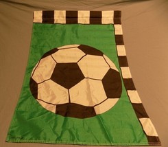 Soccer Futbol Garden Flag 29&quot; x 42&quot; Large Sport House Football Themed - £7.45 GBP