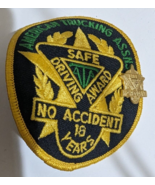 ATA Safe Driving Award Patch &amp; Pin 18 Years No Accident American Truckin... - $18.51