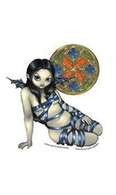 Blue Ribbon Strangeling Fairy Decorative Sticker Decal By Jasmine Becket-Griffit - £7.07 GBP
