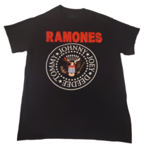 Ramones 1234 Presidential Seal Black w/ Color Logo Band Tee T-shirt Medium - £10.23 GBP