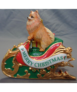 Danbury Mint MBI First Annual Santa&#39;s Helper Pomeranian Dog Porcelain Or... - £18.68 GBP