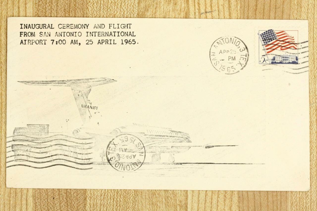 Primary image for US Postal History 1965 FDC Inaugural Flight San Antonio International Airport