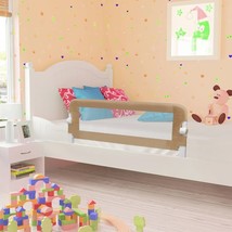 Toddler Safety Bed Rail Taupe 120x42 cm Polyester - $32.98
