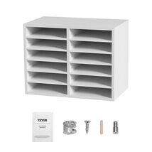 Literature Organizers, 12 Compartments Office Mailbox with Adjustable Sh... - $75.72