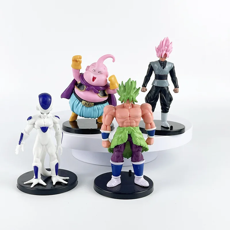 4Pcs Dragon Ball Action Figures Anime Characters Son Goku Frieza Majin Buu - £17.55 GBP