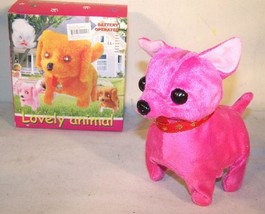 CHIHUAHUA WALKING BARKING TOY MOVING DOG play pet battery operated NEW e... - $12.28