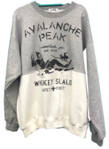 B Wood Crewneck Pullover Whisky Salado Grey and White Size L Skiing - $95.03