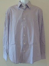 Perry Ellis Size 2X 42SW4605PS Purple Striped New Mens Button Down Shirt - £53.49 GBP