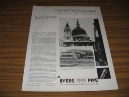 1930 Print Ad Byers Wrought Iron Pipe Atlantic City Auditorium Old St Pauls - £11.08 GBP