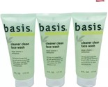 3 - Basis Cleaner Clean Face Wash Oil Free Soap Free Gel Deep Clean Refr... - £84.28 GBP