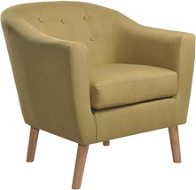 Nathaniel Home Tufted Upholstered Armchair Club Chair, Green - £125.52 GBP