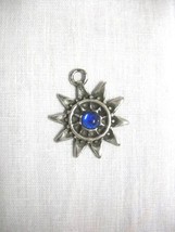 NEW NIGHT SKY STAR w DARK BLUE CRYSTAL USA CAST PEWTER PENDANT ADJ CORD ... - $8.50