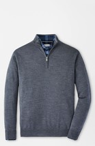 Peter Millar autumn crest quarter zip sweater in CHARCOAL - size 2XL - £88.53 GBP