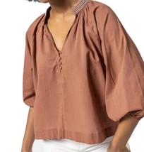 Lilla P easy button raglan top in Burnt Sienna - £68.64 GBP