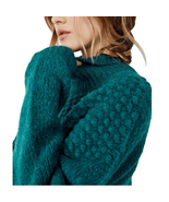 Free People Bradley Turtleneck Chunky Sweater, Blue/Green, Size Small, NWT - $1,480.03 MXN