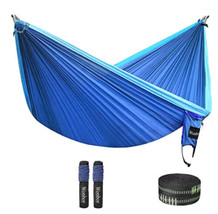 Wonbor Double Travel Nylon Hammock with Carry Bag , Blue - Strong - £14.22 GBP