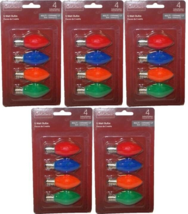 5 x Celebrations BU4C7OMUA C7 Incandescent Christmas Light Bulbs Multico... - $19.80