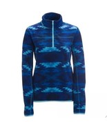 Aeropostale Womens 1/4 Zip Fleece Jacket Pull-Over Blue Aztec Size Small - $517.23 MXN