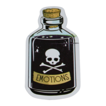 Bottled Emotions Skull and Crossbones Poison Toxic Black Potion Bottle Sticker - £1.76 GBP