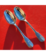CHRISTOFLE CLUNY Coffee Expresso Spoons 4&quot; Set of 2 Silverplate Flatware - £42.65 GBP