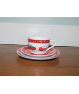 Creative Tops Christmas Cup Saucer Plate LOT 3 Gingham Afternoon Tea Set... - $22.27
