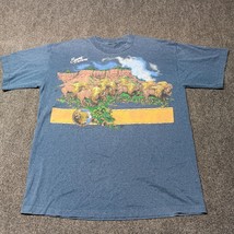 Vintage South Dakota T Shirt Adult XL Blue Single Stitch Buffalo Bison N... - $27.77
