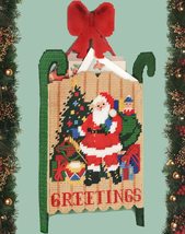 Bucilla &quot;Santa&#39;s Sled Card Holder Plastic Canvas Kit 61153 - £18.09 GBP