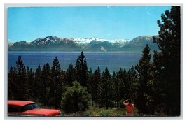 Mt Tallac Snow Cross Lake Tahoe California CA UNP Chrome Postcard C20 - £3.11 GBP