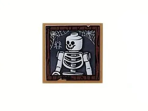 SLK Skeleton Painting Picture Halloween 2X2 Minifigure Custome - $3.50