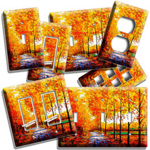 Vibrant Romantic Park Autumn Fall Light Switch Outlet Wall Plates Room Art Decor - £13.34 GBP+