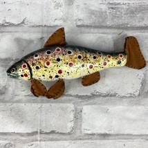 Rainbow Trout Fish Christmas Tree Ornament Fishing Felt Fins New Without Tags 7&quot; - £12.98 GBP