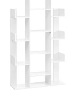 White, 9 Point 8&quot;D X 33 Point 9&quot;W X 55 Point 1&quot;H, Tree-Shaped Bookcase W... - £81.71 GBP