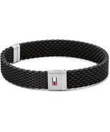 Tommy Hilfiger Jewelry Men&#39;s Silicone Bracelet Black  - $382.79 CAD