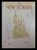 COVER ONLY The New Yorker August 10 1981 Corner Lot by Eugene Mihaesco No Label - £10.09 GBP