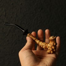 Purely handmade natural full-nailed purple bamboo root small cigarette h... - $136.67 CAD