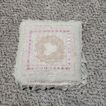 Lace Boudoir Bed Throw Sofa Pillow 14&quot; Brook Hill Cottage Victorian Country - $29.00