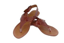 Womens Authentic Mexican Huaraches Real Leather Sandals T-Strap Cognac - £27.42 GBP